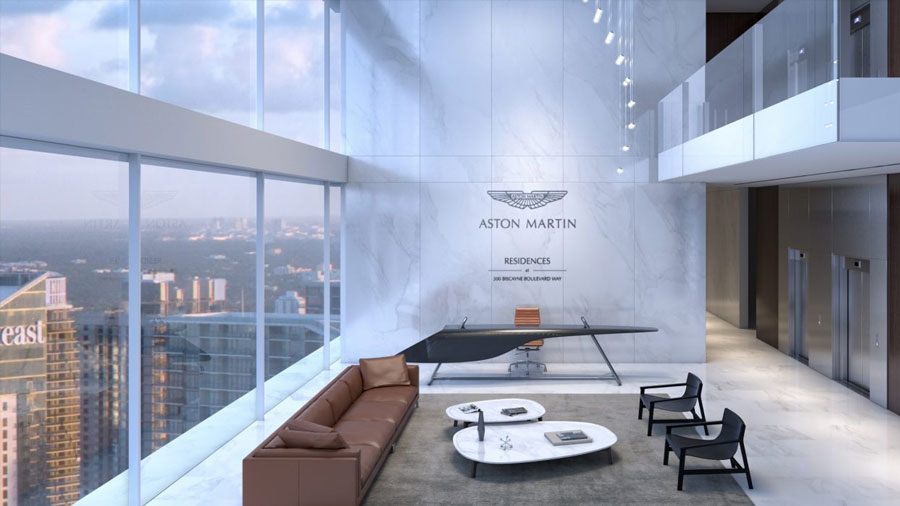 view inside of luxury homes in aston martin residences